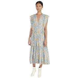 NWTs Magali Pascal Silk Jardin Tiered Midi Dress